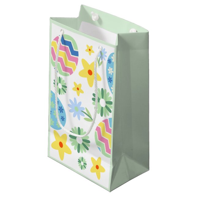 Bolsa De Regalo Pequeña Pascua floral (Angulo Anverso)