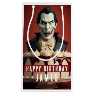 Bolsa De Regalo Pequeña Pastel de crema con temática de vampiros de Drácul