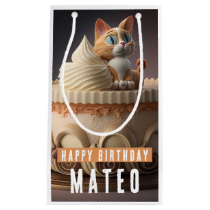 Bolsa De Regalo Pequeña Pastel de cumpleaños de Kitten - Cumpleaños