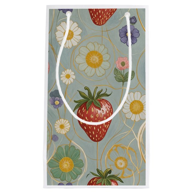 Bolsa De Regalo Pequeña Pastel Floral y Berry Delight (Anverso)