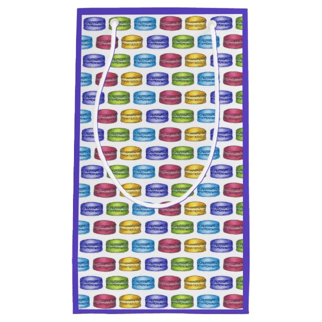Bolsa De Regalo Pequeña Pastel francés Macaron Cookies Panadería (Anverso)