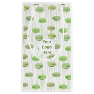 Bolsa De Regalo Pequeña pastelería personalizada de macarons verdes elegan