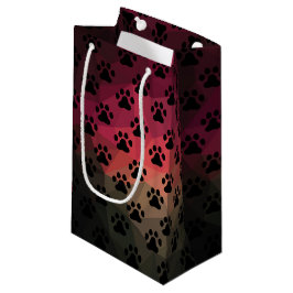 Bolsa De Regalo Pequeña Pata de perro, huella de animal, gato mascota anim