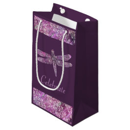 Bolsa De Regalo Pequeña Pátina púrpura: Libélula