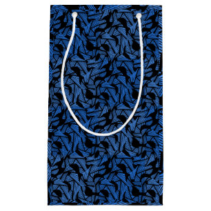 Bolsa De Regalo Pequeña Patrón abstracto 2 tonos Azul.b Negro BG