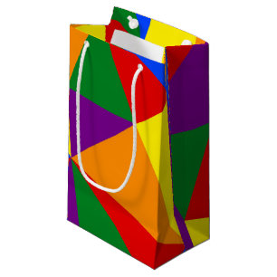 Bolsa De Regalo Pequeña Patrón arco iris de polígono
