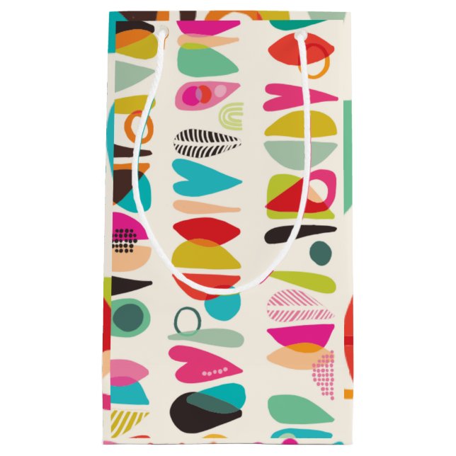 Bolsa De Regalo Pequeña Patrón brillante y colorido (Anverso)