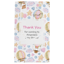 Bolsa De Regalo Pequeña Patrón de acuarela de globo aerostático lindo Grac