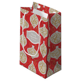 Bolsa De Regalo Pequeña Patrón de adornos de navidad elegante y personaliz