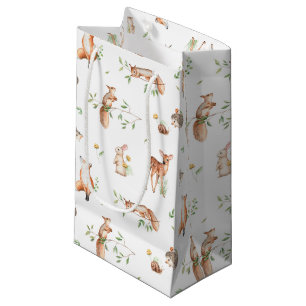 Bolsa De Regalo Pequeña Patrón de amigos animales de Woodland