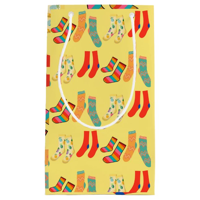 Bolsa De Regalo Pequeña patrón de calcetines (Anverso)