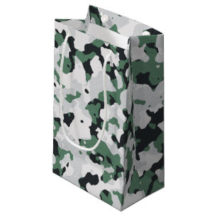 Bolsa De Regalo Pequeña Patrón de camuflaje verde