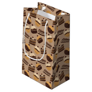 Bolsa De Regalo Pequeña Patrón de chocolate y bollería 3