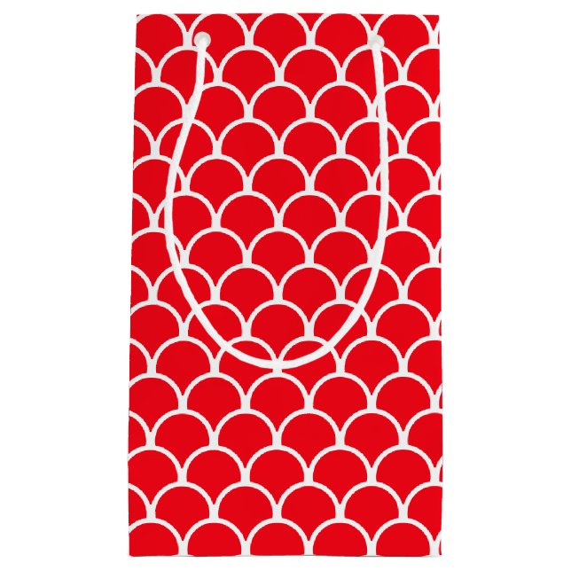 Bolsa De Regalo Pequeña Patrón de círculo rojo sin costuras (Anverso)