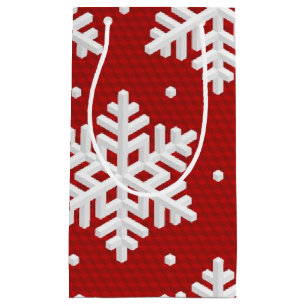 Bolsa De Regalo Pequeña Patrón de copo de nieve	