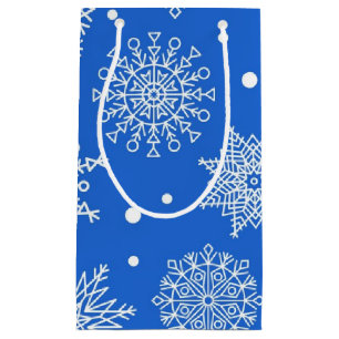 Bolsa De Regalo Pequeña Patrón de copo de nieve	