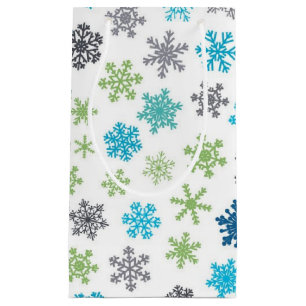 Bolsa De Regalo Pequeña Patrón de copo de nieve