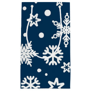 Bolsa De Regalo Pequeña Patrón de copo de nieve