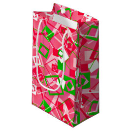 Bolsa De Regalo Pequeña Patrón de cuadrados retro