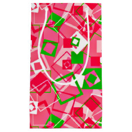 Bolsa De Regalo Pequeña Patrón de cuadrados retro