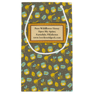 Bolsa De Regalo Pequeña Patrón de Cuchara de Miel etiquetado