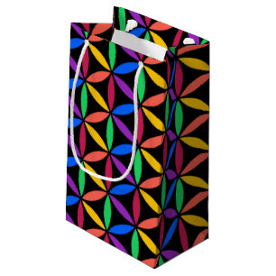 Bolsa De Regalo Pequeña Patrón de flor arco iris