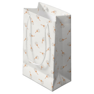 Bolsa De Regalo Pequeña Patrón de flor de punto de polka cúpula