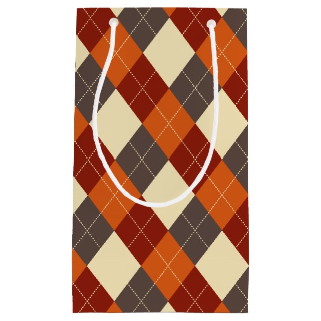Bolsa De Regalo Pequeña Patrón de Gingham otoño/otoño (Anverso)