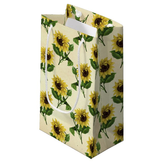 Bolsa De Regalo Pequeña Patrón de girasol ruso País (Angulo Anverso)