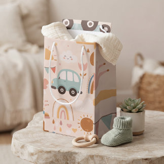 Bolsa De Regalo Pequeña Patrón de guardería de arcoíris y sol para bebé li