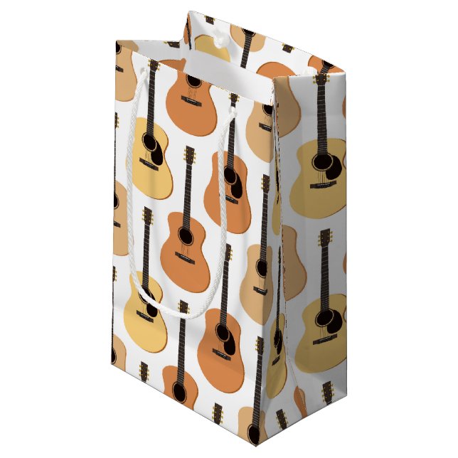 Bolsa De Regalo Pequeña Patrón de Guitars acústicos (Angulo Anverso)
