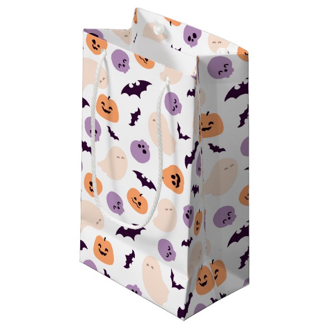 Bolsa De Regalo Pequeña Patrón de Halloween para niños divertidos (Angulo Anverso)