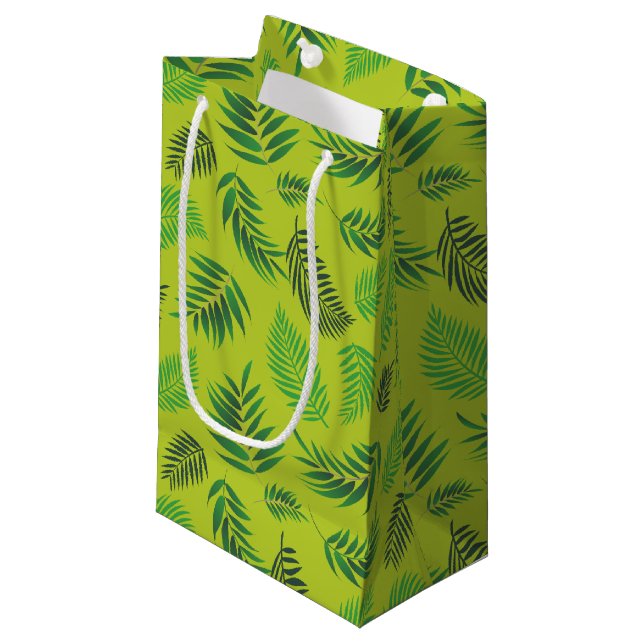 Bolsa De Regalo Pequeña Patrón de hojas tropicales 12 (Angulo Anverso)