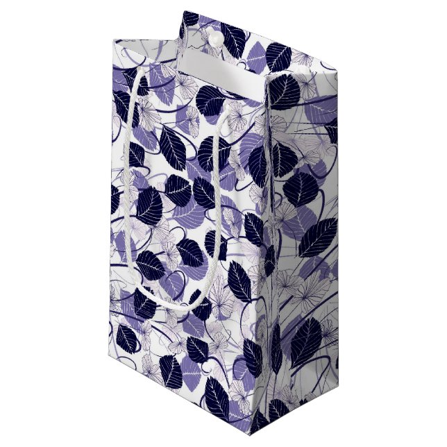 Bolsa De Regalo Pequeña Patrón de Ilustracion Batik Purple y Vines (Angulo Anverso)