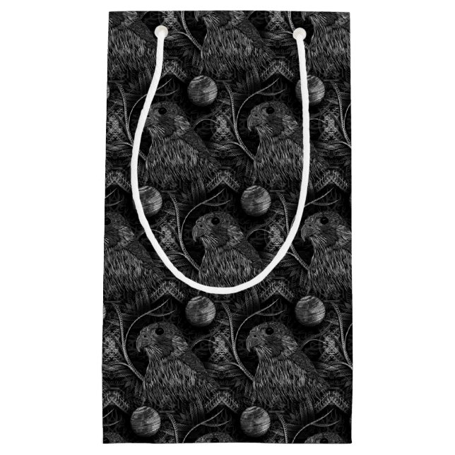 Bolsa De Regalo Pequeña Patrón de la luna llena del halcón (Anverso)