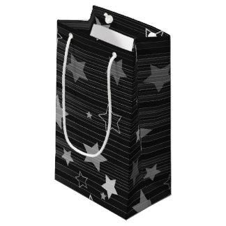 Bolsa De Regalo Pequeña Patrón de las estrellas negras