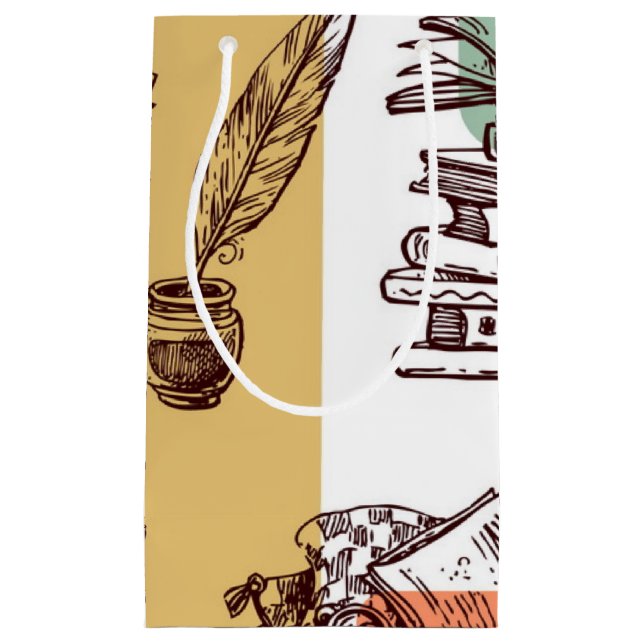 Bolsa De Regalo Pequeña Patrón de libro (Anverso)