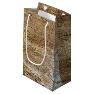 Bolsa De Regalo Pequeña patrón de madera de corteza