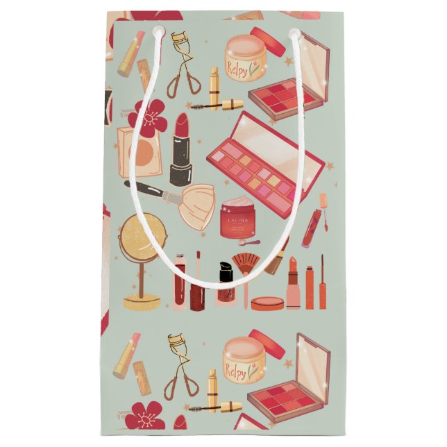 BOLSA DE REGALO PEQUEÑA PATRÓN DE MAKEUP (Anverso)