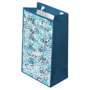 Bolsa De Regalo Pequeña Patrón de manchas azules