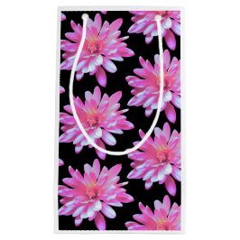 Bolsa De Regalo Pequeña Patrón de margarita rosada, patrón floral de bonit