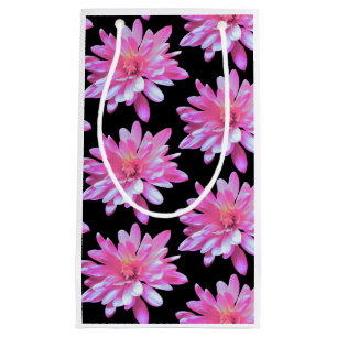 Bolsa De Regalo Pequeña Patrón de margarita rosada, patrón floral de bonit