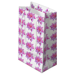 Bolsa De Regalo Pequeña Patrón de margarita rosada, patrón floral de bonit