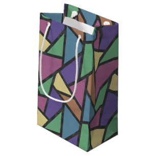 Bolsa De Regalo Pequeña Patrón de mosaico de colores de arcoiris silenciad