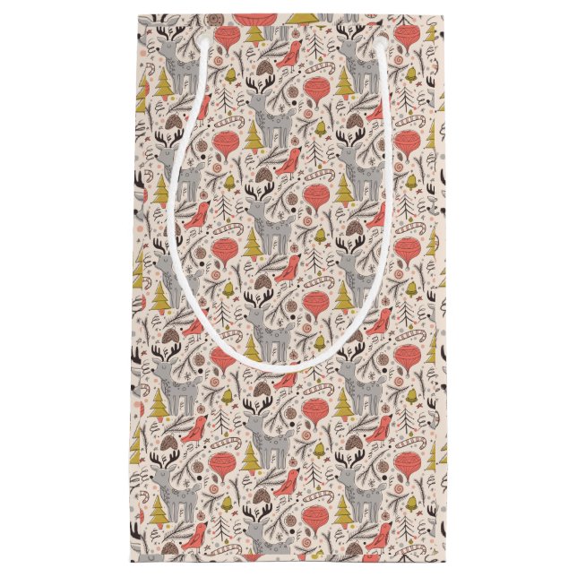 Bolsa De Regalo Pequeña patrón de navidades (Anverso)