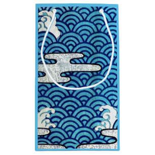 Bolsa De Regalo Pequeña Patrón de onda tradicional japonés