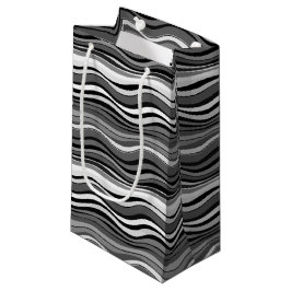 Bolsa De Regalo Pequeña Patrón de ondas monocromas