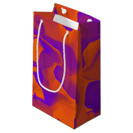 Bolsa De Regalo Pequeña Patrón de ondas púrpura y Naranja