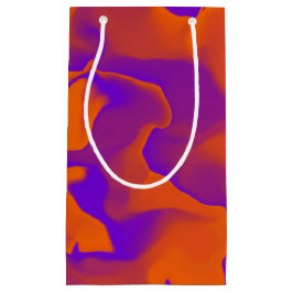 Bolsa De Regalo Pequeña Patrón de ondas púrpura y Naranja