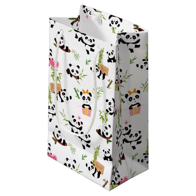 Bolsa De Regalo Pequeña Patrón de Panda (Angulo Anverso)